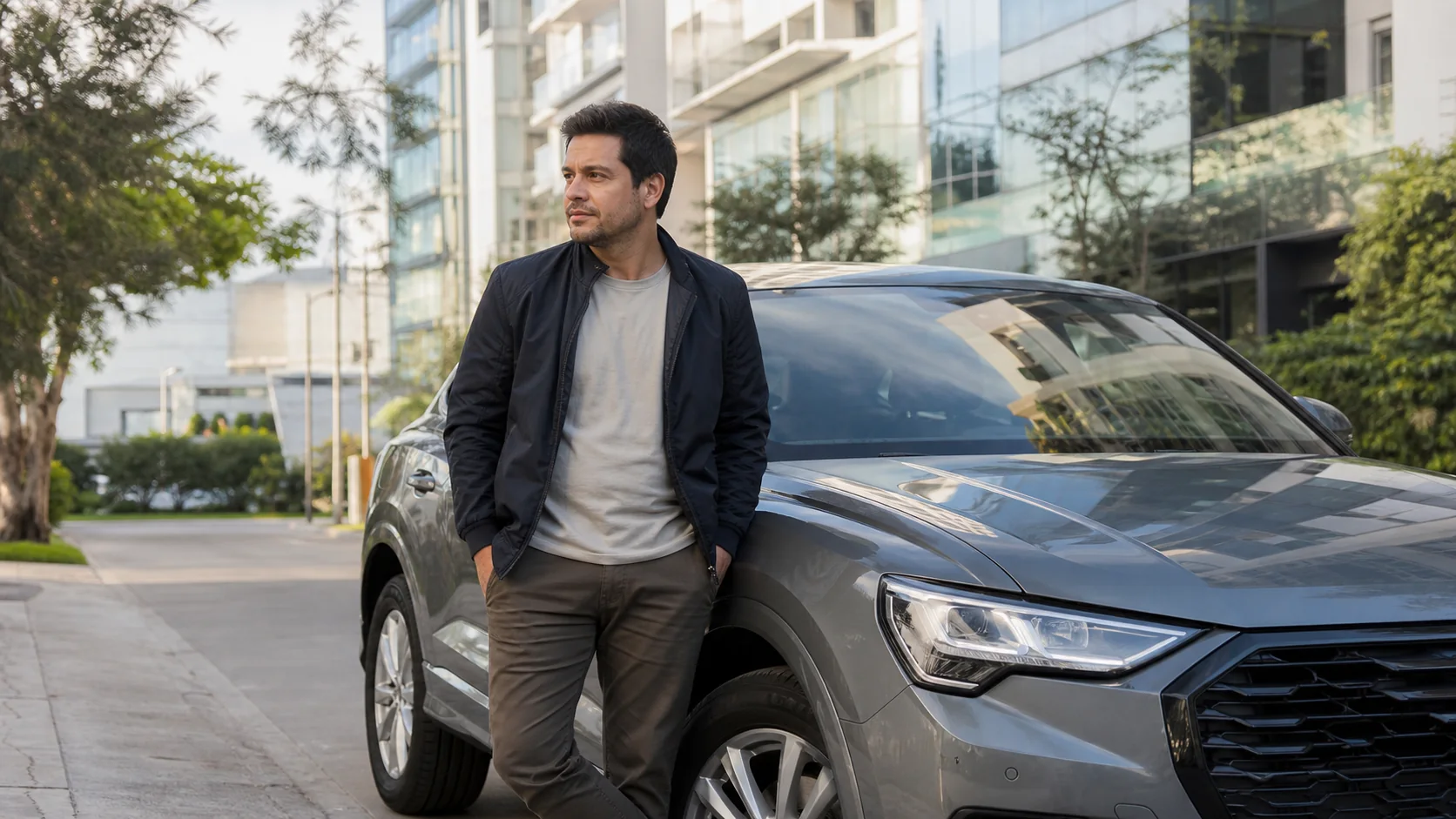 Propietario junto a su Audi usado en Lima