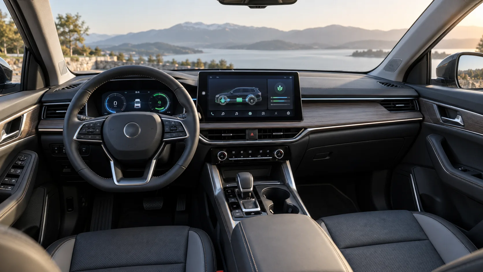 Sistema híbrido a la vista Tablero de una versión híbrida de Lexus usado